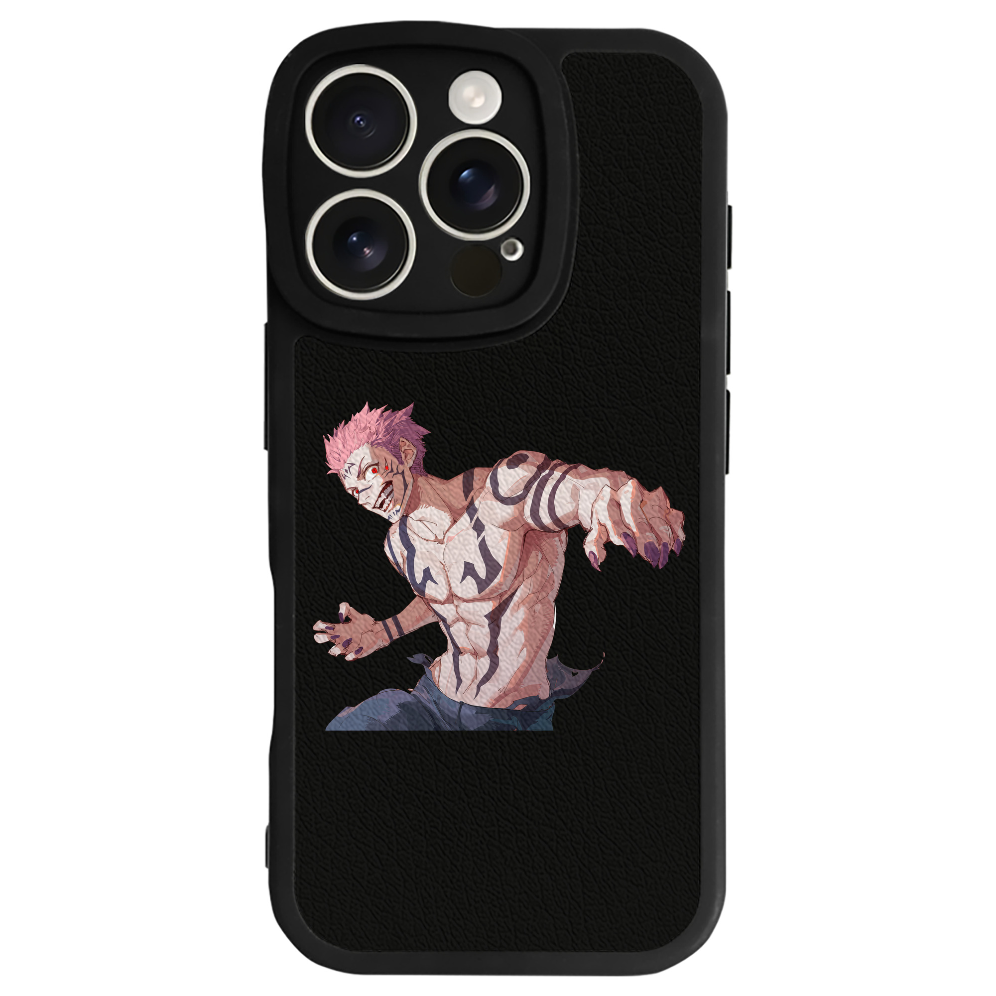（画像用） 呪術廻戦 Jujutsu Kaisen 【iPhone 16シリーズ対応】シリコンスマホケース（レザー調） 材質：シリコン